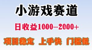 最新小游戏赛道,日收益1k-2k+,项目稳定上手快门槛低,在家就可以自己创业【揭秘】-大齐资源站