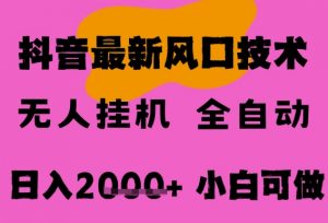 最新抖音无人直播挂G掘金，纯暴力项目，小白可玩，长期稳定，全自动运行日入2k+，可批量操作【揭秘】-大齐资源站