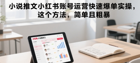 小说推文小红书账号运营快速爆单实操，这个方法，简单且粗暴-大齐资源站