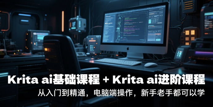 krita ai基础课程+Krita ai进阶课程，从入门到精通，电脑端操作，新手老手都可以学-大齐资源站