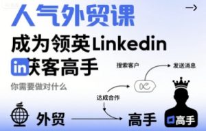 人气外贸课-成为领英Linkedin获客高手，你需要做对什么-大齐资源站