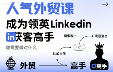人气外贸课-成为领英Linkedin获客高手，你需要做对什么-大齐资源站