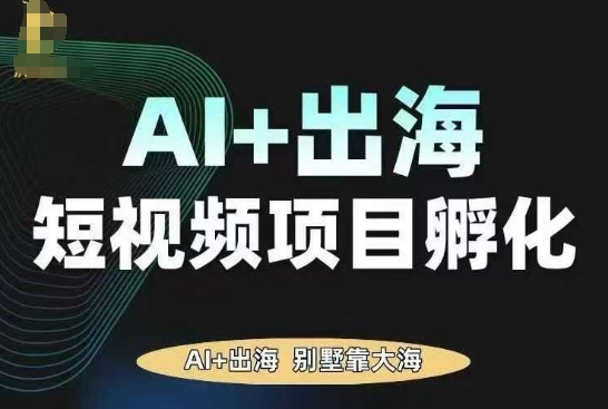 AI·TikTok AI+出海短视频项目孵化，陪你从0-1借助AI实现出海变现-大齐资源站