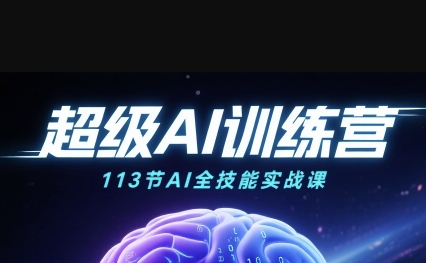 超级AI视频：绘画、带货、职场全场景113节通关课，解锁AI无限可能，开启精彩AI之旅-大齐资源站