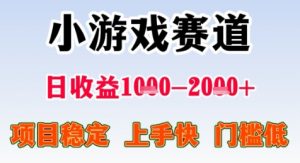暑期高收益项目，小游戏赛道日收益1-2k+项目长期稳定 上手快 门槛低【揭秘】-大齐资源站