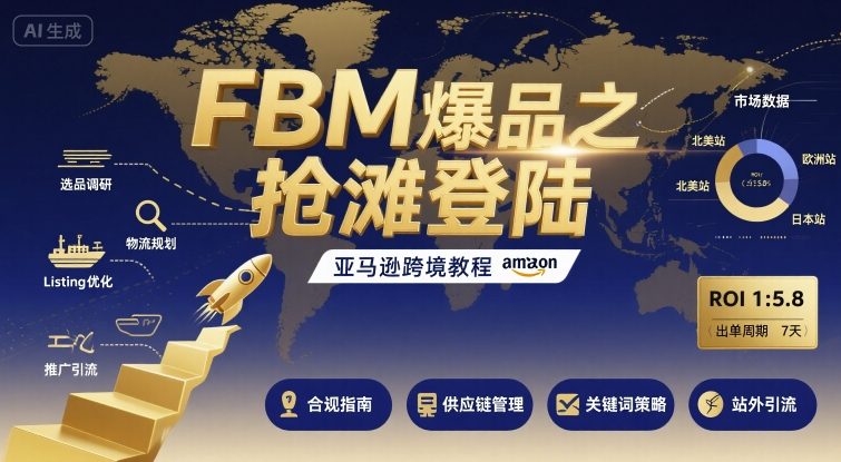 FBM爆品之抢滩登陆-亚马逊跨境教程-大齐资源站