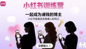 小红书训练营一起成为賺钱的博主，小红书是最适合普通人的风口-大齐资源站