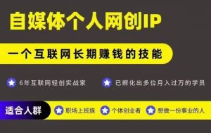 网创类公众号项目，自媒体个人网创IP，强IP强变现，操作一辈子-大齐资源站