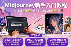midjourney新手入门教程：人人都是AI艺术家，新手小白也能变身艺术大师-大齐资源站