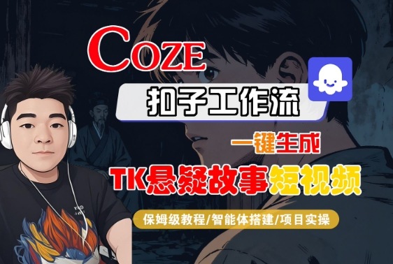 Coze扣子智能体工作流一键生成“TK悬疑故事“短视频，全流程保姆级教学-大齐资源站