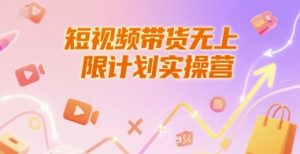 短视频带货无上限计划实操营，新人短视频带货工具流养号破播文案运营篇课程-大齐资源站
