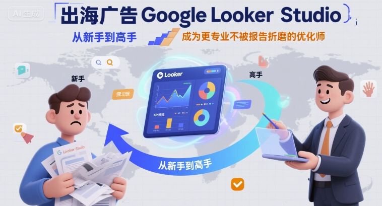 出海广告Google Looker Studio从新手到高手，成为更专业不被报告折磨的优化师-大齐资源站