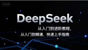 DeepSeek从入门到进阶教程，从入门到精通，快速上手指南-大齐资源站
