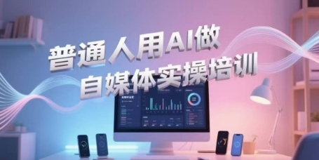 普通人用AI做自媒体实操培训，普通人一个人用ai做自媒体，视频制作、短视频引流、直播带货，轻松入门-大齐资源站