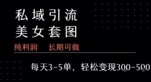 私域卖套图每天3-5单   每单利润99-2张+-大齐资源站