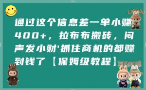 通过这个信息差一单小挣4张+，拉布布搬砖，闷声发小财抓住商机的都挣到钱了【保姆级教程】-大齐资源站