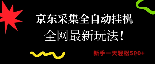 京东采集全自动挂G项目，全网最新玩法新手一天轻松5张【揭秘】-大齐资源站