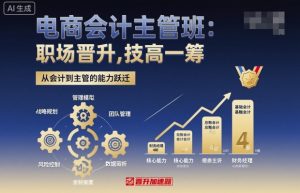 电商会计主管班，职场晋升，技高一筹-大齐资源站