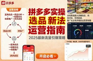 王校长9月12拼多多实操新玩法，全链路涵盖从店铺选品、找对标，布局链接，推广玩法等多维度运营思路-大齐资源站