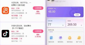 新手副业首选！视频代发接单，领任务发视频，长期稳定不费劲儿-大齐资源站